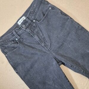 Madewell Skinny Flare Jeans Women's 27 High-Rise Stretch Black Denim